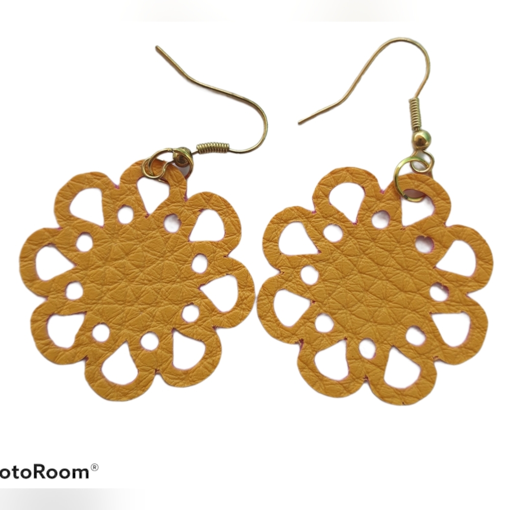 Yellow Mandala Earrings
